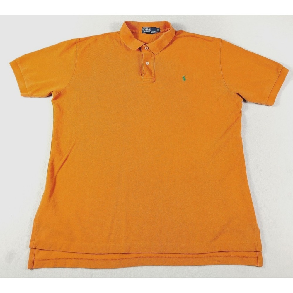 Vintage Polo By Ralph Lauren Polo Shirt Mens XL Orange Short Sleeve Preppy
